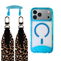 iPhone 17 Pro AQUAMARINE TRANSPARENT CASE + PATTERNED STRAP