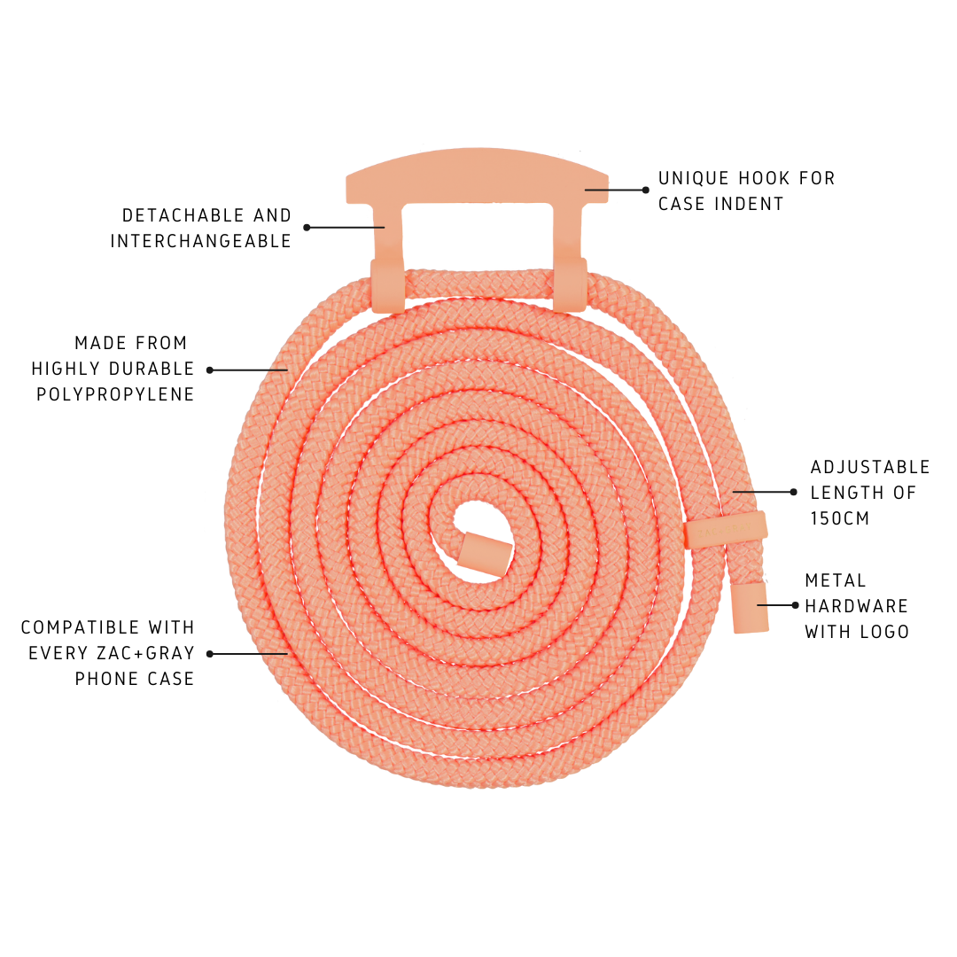 SUNSET CORAL CORD WITH SUNSET CORAL HOOK
