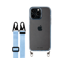 iPhone 14 Pro SKY BLUE TRANSPARENT CASE + STRAP