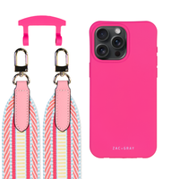 iPhone 12 Pro Max HOT PINK CASE + PATTERNED STRAP
