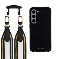 Samsung S23 MIDNIGHT BLACK CASE + PATTERNED STRAP