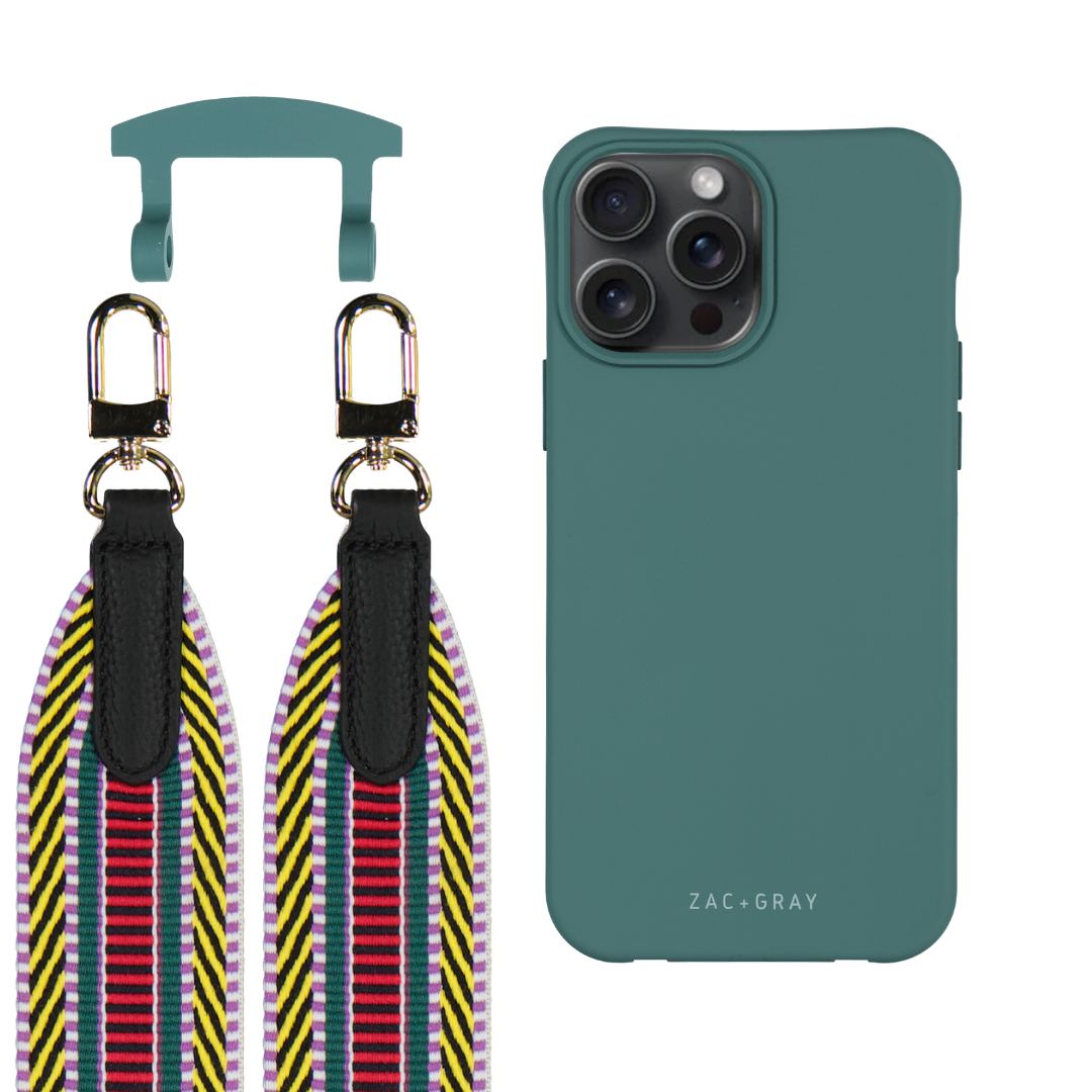iPhone 17 Pro Max TIDAL TEAL CASE + PATTERNED STRAP