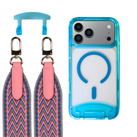 iPhone 17 Pro AQUAMARINE TRANSPARENT CASE + PATTERNED STRAP