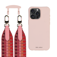 iPhone 6 / 6s / 7 / 8 / SE (2020 & 2022) ROSÉ PINK CASE + PATTERNED STRAP