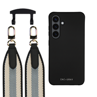 Samsung S24 MIDNIGHT BLACK CASE + PATTERNED STRAP