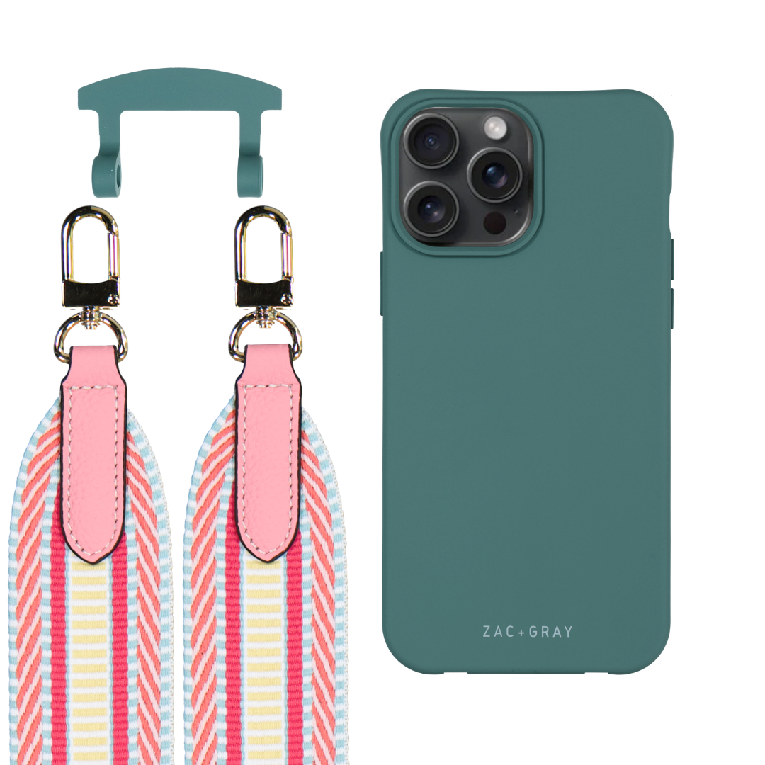 iPhone 17 Pro Max TIDAL TEAL CASE + PATTERNED STRAP
