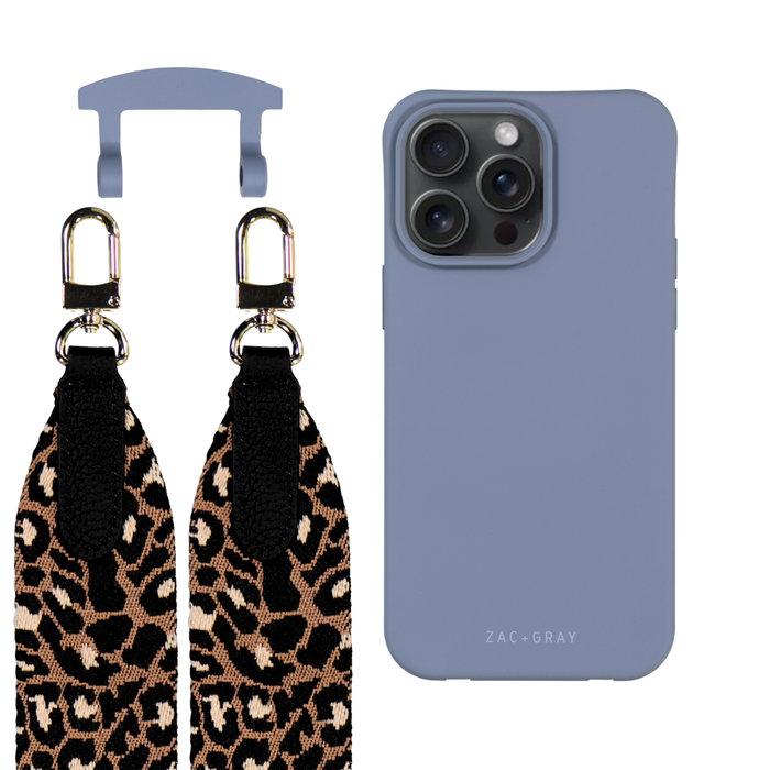iPhone 15 Pro Max BLUE FOG CASE + PATTERNED STRAP