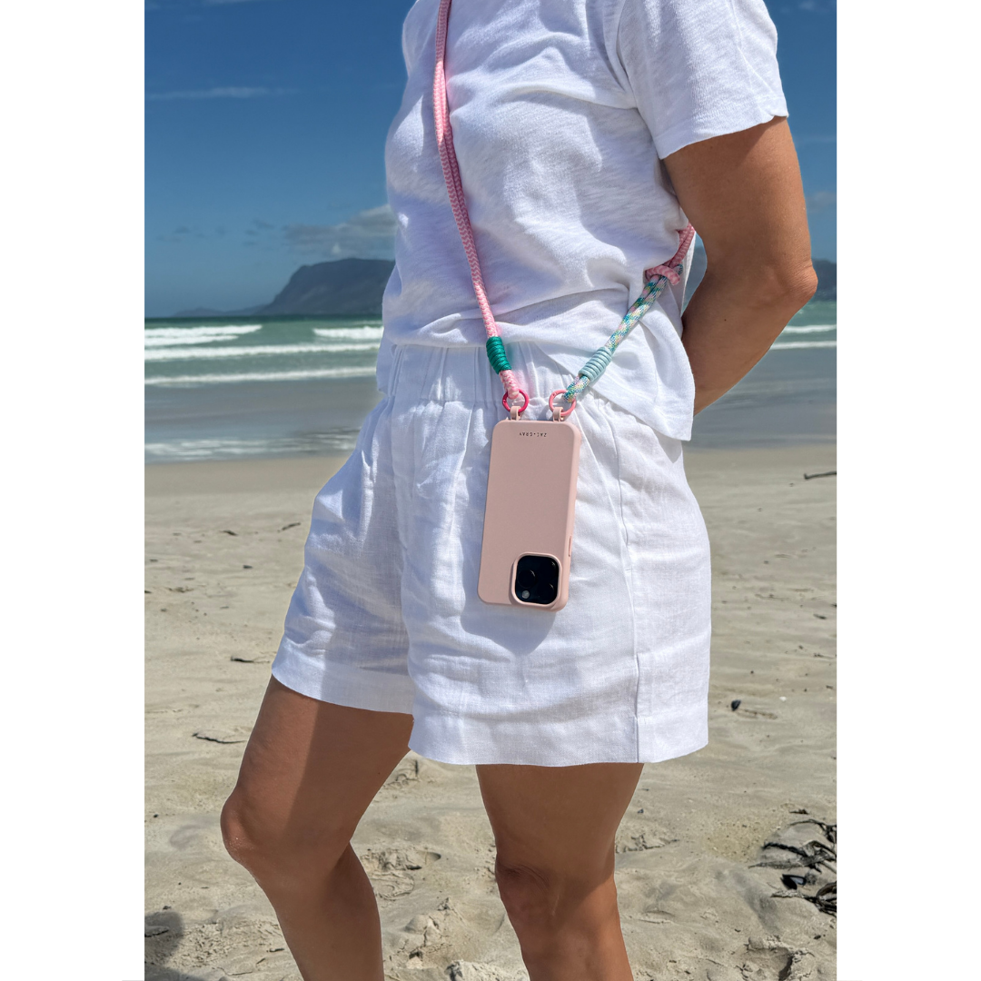 Samsung S25 Ultra ROSÉ PINK CASE + KNOTTED CORD