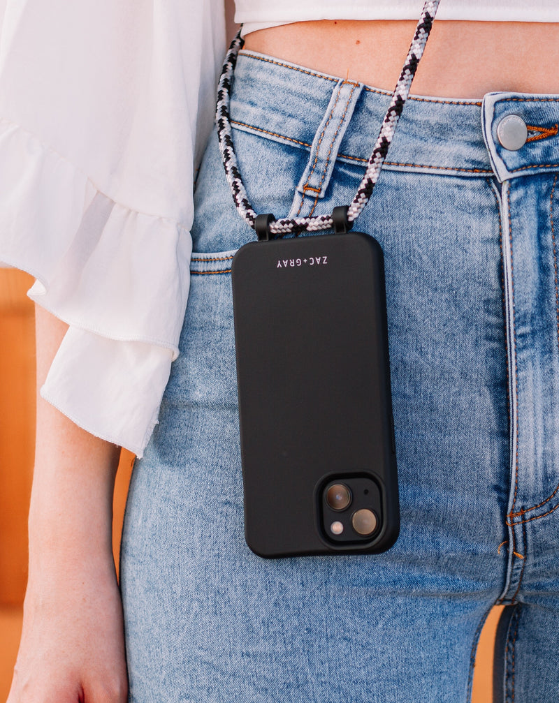 iPhone X and iPhone XS MIDNIGHT BLACK CASE + GLACIER CORD