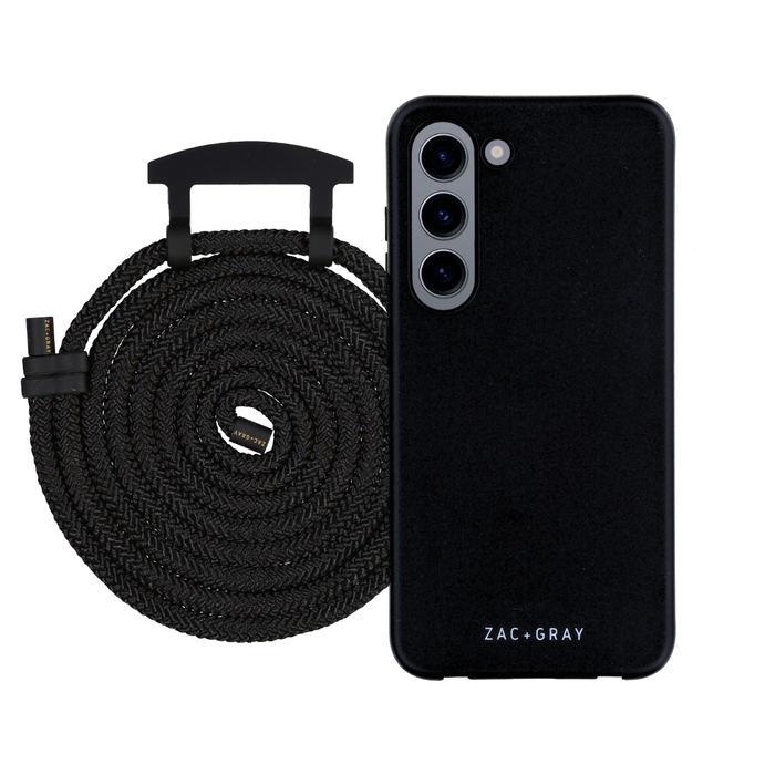 Samsung S23 MIDNIGHT BLACK CASE + CORD