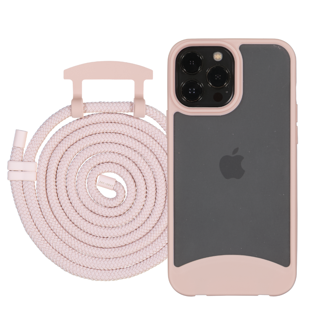 iPhone 12 Pro Max FROSTED ROSÉ PINK CASE + CORD