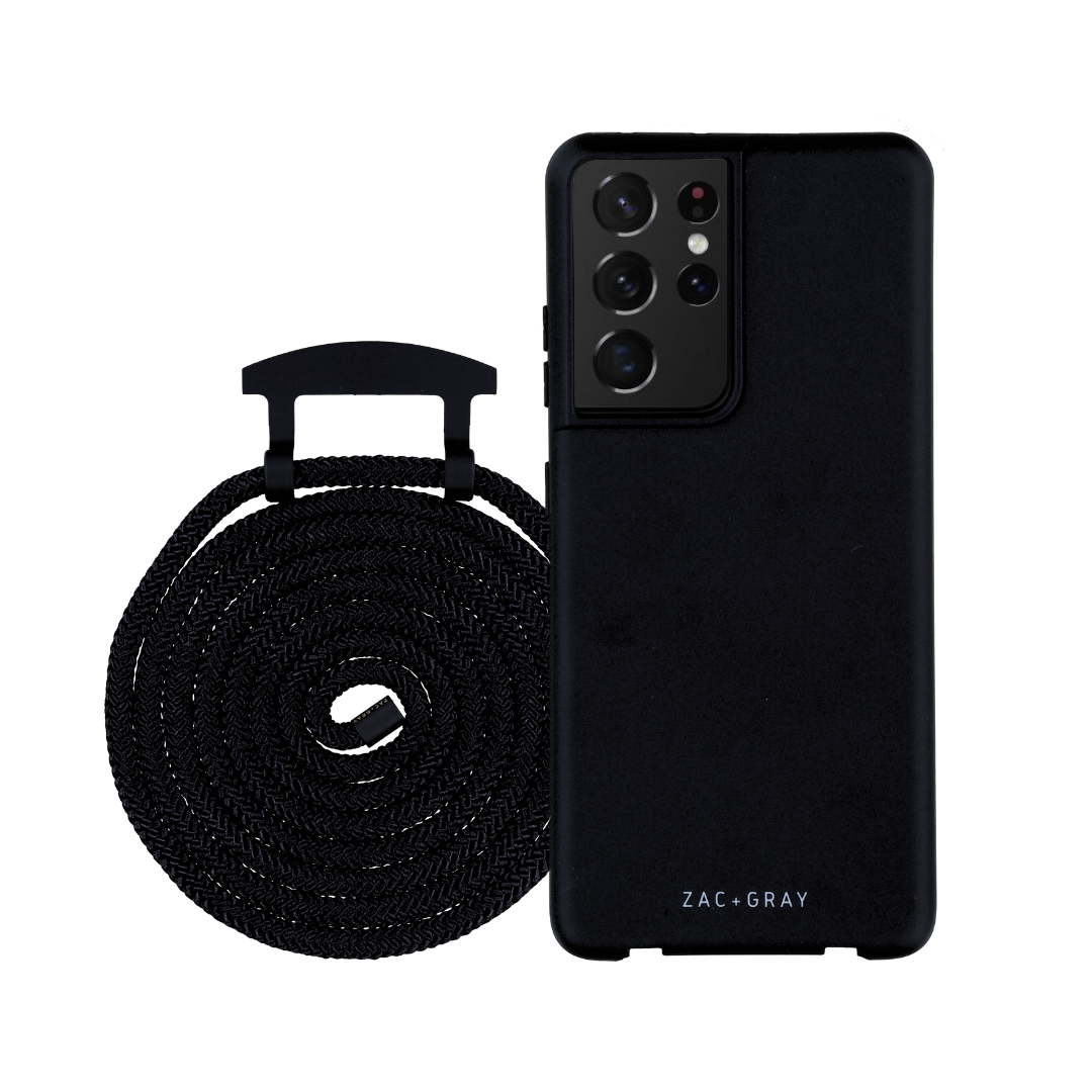 Samsung S20 MIDNIGHT BLACK CASE + MIDNIGHT BLACK CORD