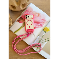 iPhone 17 Pro HOT PINK TRANSPARENT CASE + KNOTTED CORD
