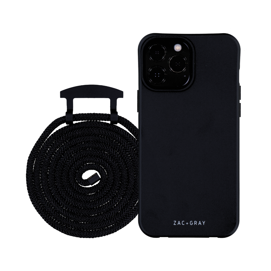 iPhone 11 Pro Max MIDNIGHT BLACK CASE + MIDNIGHT BLACK CORD