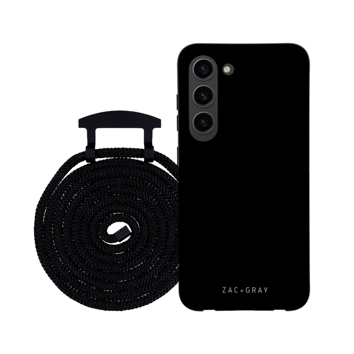 Samsung S23 Plus MIDNIGHT BLACK CASE + MIDNIGHT BLACK CORD