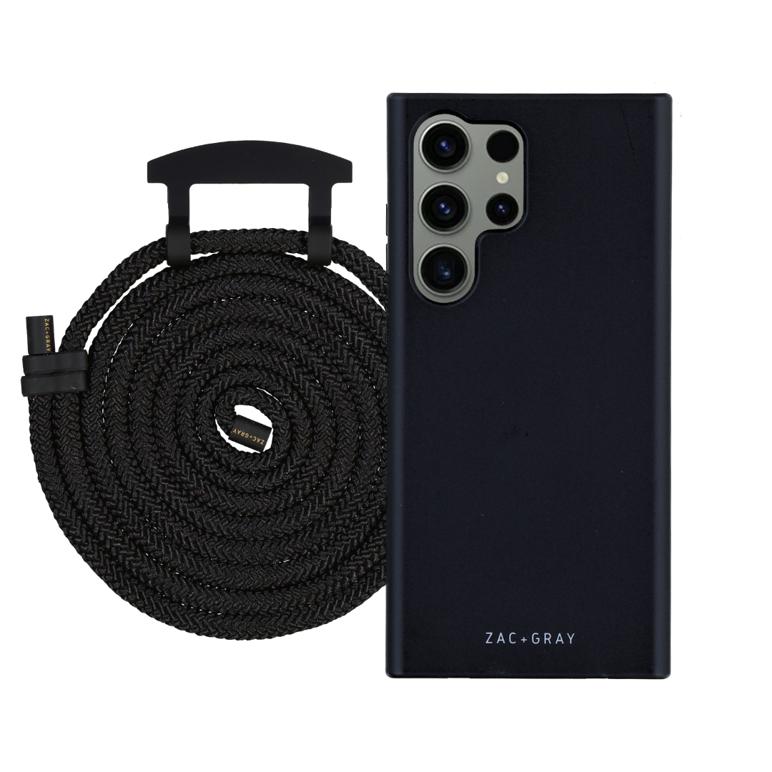 Samsung S25 Ultra MIDNIGHT BLACK CASE + CORD