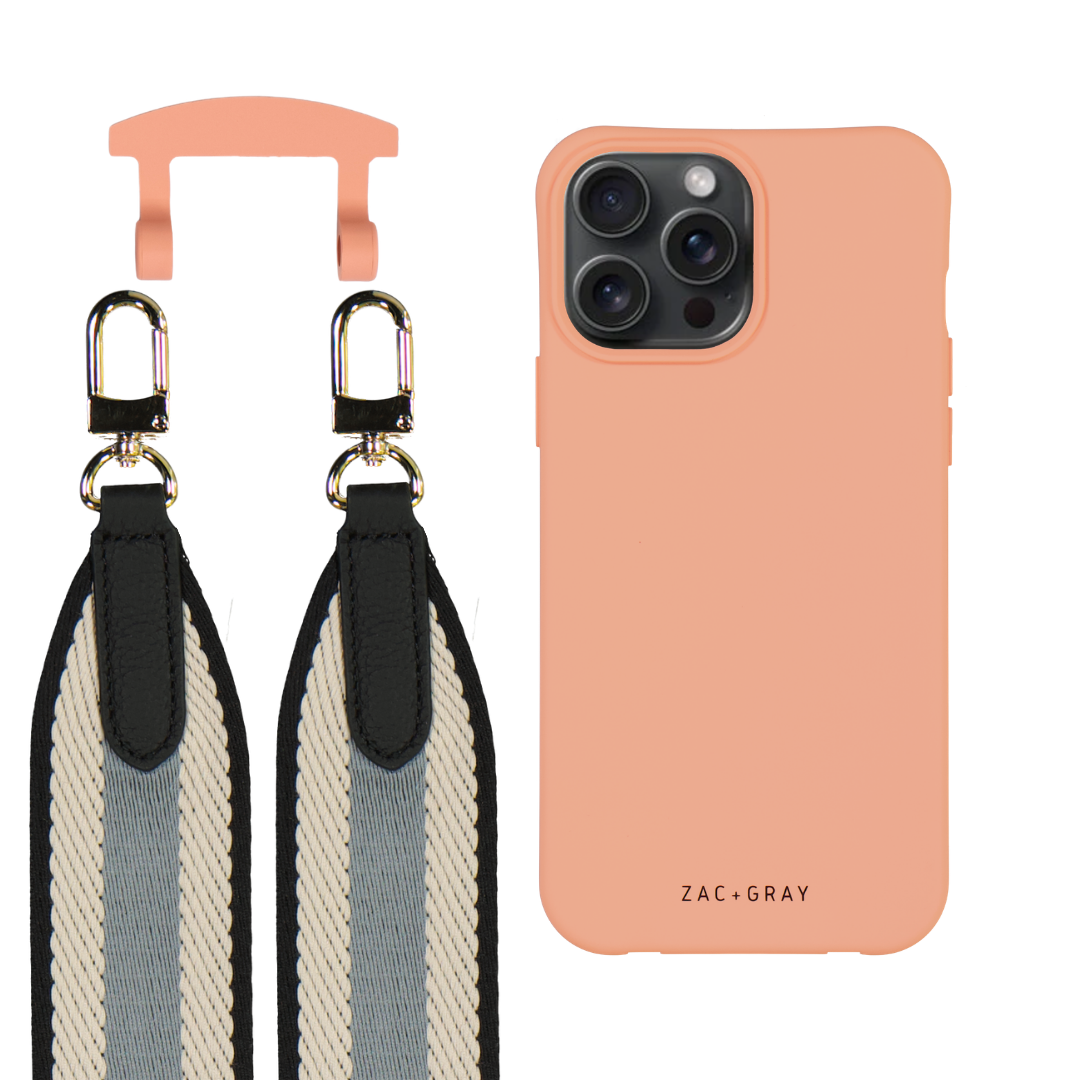 iPhone 6 / 6s / 7 / 8 / SE (2020 & 2022) SUNSET CORAL CASE + PATTERNED STRAP
