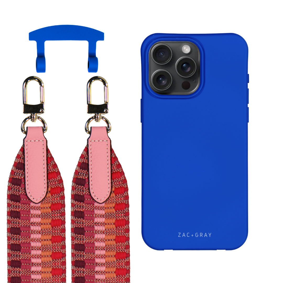 iPhone 17 COBALT BLUE CASE + PATTERNED STRAP