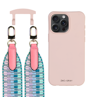 iPhone 6 / 6s / 7 / 8 / SE (2020 & 2022) ROSÉ PINK CASE + PATTERNED STRAP