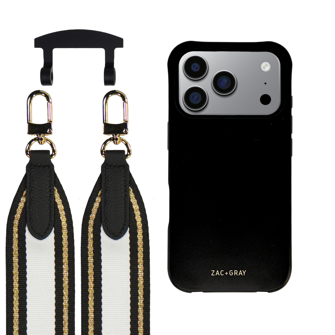 iPhone 17 Pro MIDNIGHT BLACK CASE + PATTERNED STRAP