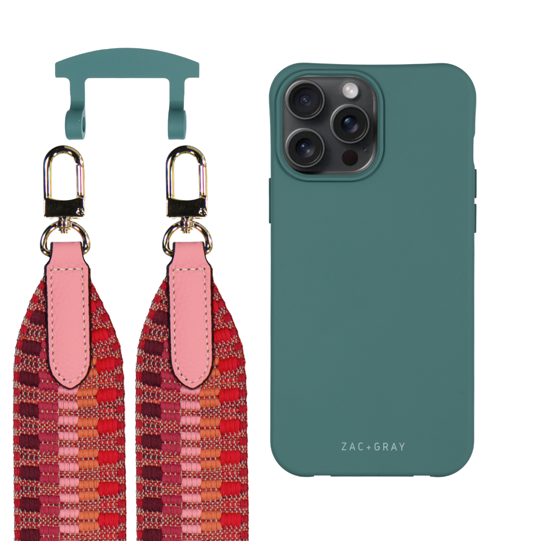 iPhone 17 Pro Max TIDAL TEAL CASE + PATTERNED STRAP