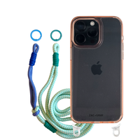 iPhone 16 Plus POWDER PINK TRANSPARENT CASE + KNOTTED CORD
