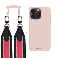 iPhone 6 / 6s / 7 / 8 / SE (2020 & 2022) ROSÉ PINK CASE + PATTERNED STRAP