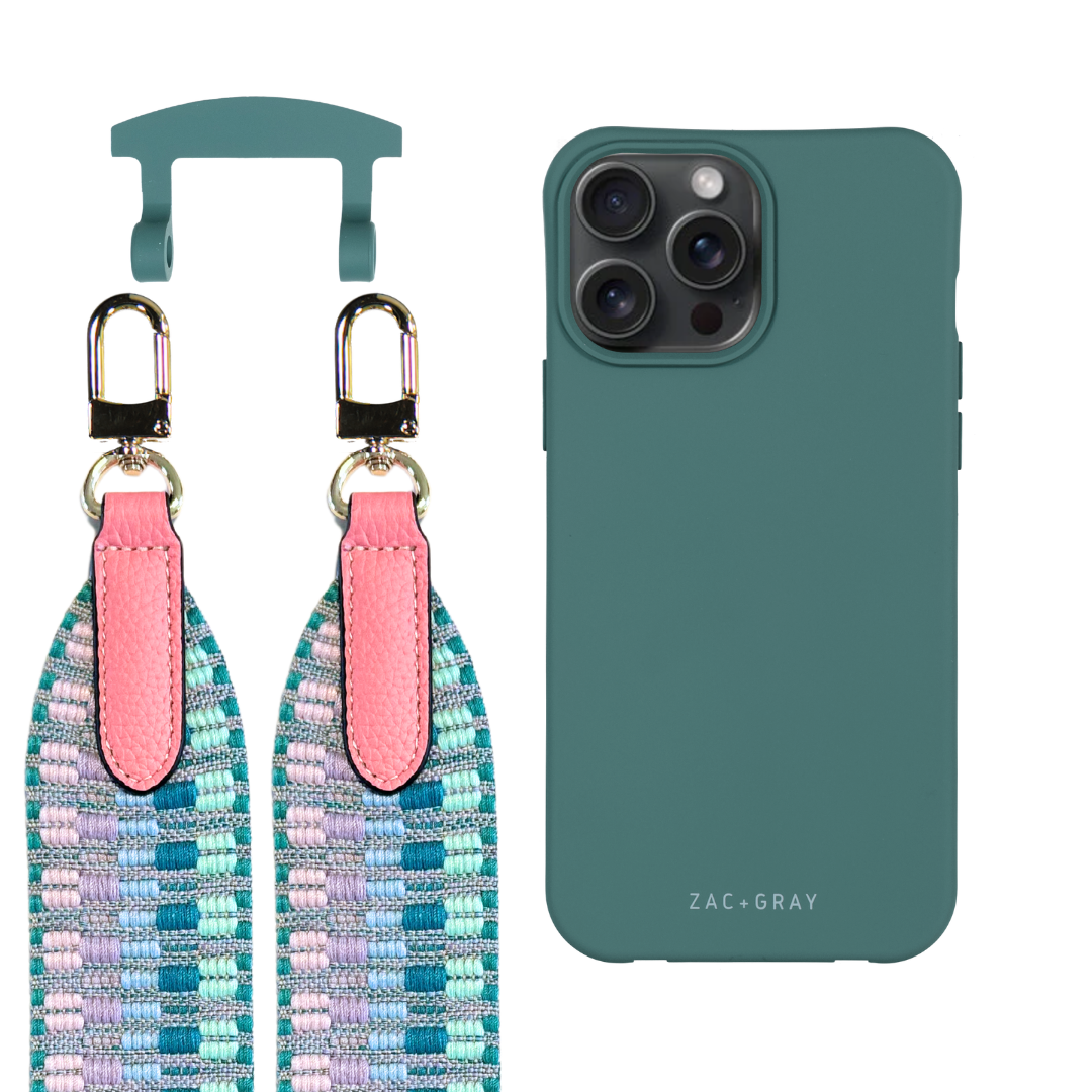 iPhone 17 Pro Max TIDAL TEAL CASE + PATTERNED STRAP