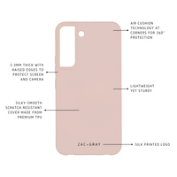Samsung S22 ROSÉ PINK CASE + RAINBOW RED CORD