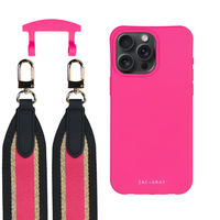 iPhone 12 Pro Max HOT PINK CASE + PATTERNED STRAP