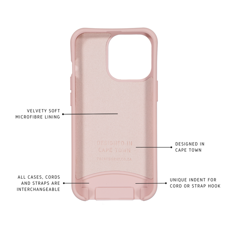 iPhone 11 ROSÉ PINK CASE + MIDNIGHT BLACK STRAP