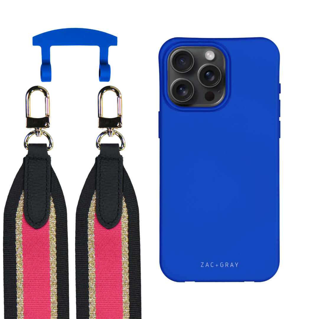 iPhone 17 COBALT BLUE CASE + PATTERNED STRAP