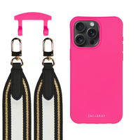 iPhone 12 Pro Max HOT PINK CASE + PATTERNED STRAP