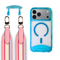 iPhone 17 Pro AQUAMARINE TRANSPARENT CASE + PATTERNED STRAP