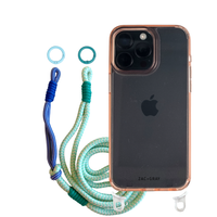 iPhone 16 Plus POWDER PINK TRANSPARENT CASE + KNOTTED CORD