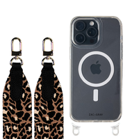 iPhone 16 Pro CRYSTAL CLEAR TRANSPARENT CASE + PATTERNED STRAP
