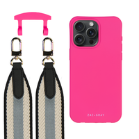 iPhone 12 Pro Max HOT PINK CASE + PATTERNED STRAP