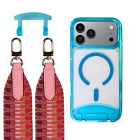 iPhone 17 Pro AQUAMARINE TRANSPARENT CASE + PATTERNED STRAP