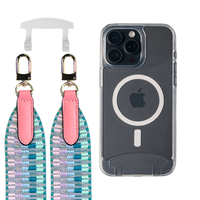 iPhone 16 Plus TRANSPARENT CASE + PATTERNED STRAP