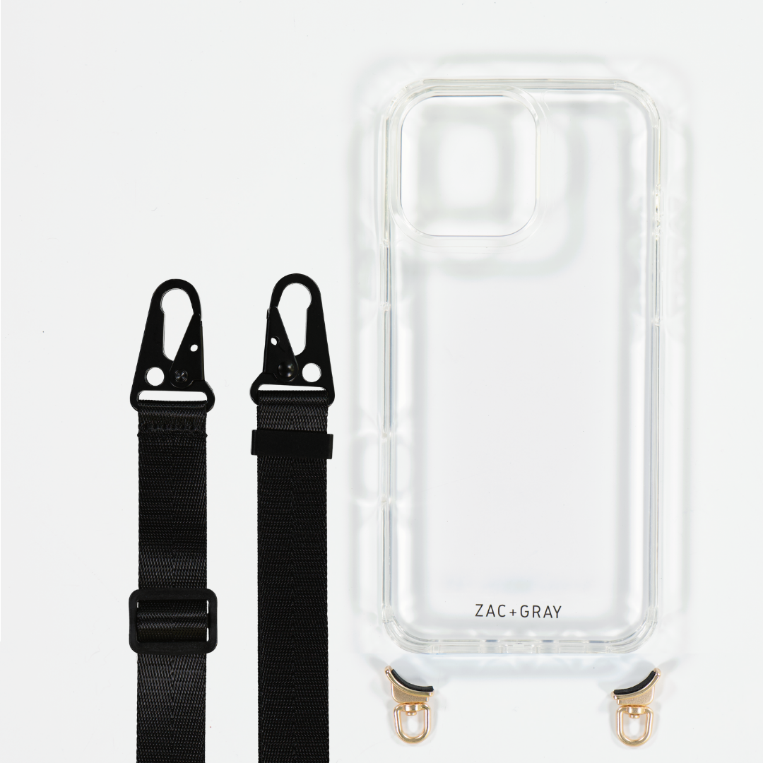 CRYSTAL CLEAR TRANSPARENT CASE WITH STRAP