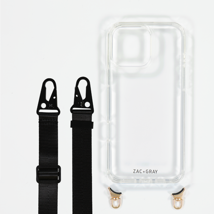 CRYSTAL CLEAR TRANSPARENT CASE WITH STRAP