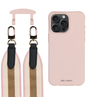 iPhone 6 / 6s / 7 / 8 / SE (2020 & 2022) ROSÉ PINK CASE + PATTERNED STRAP