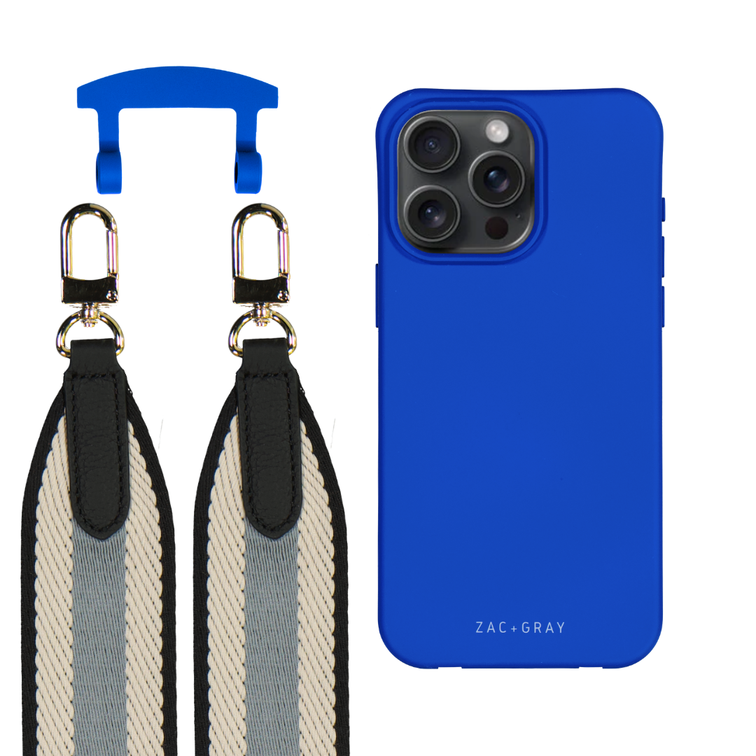 iPhone 17 COBALT BLUE CASE + PATTERNED STRAP