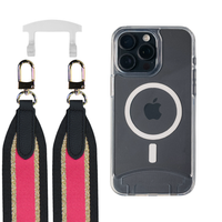 iPhone 16 Plus TRANSPARENT CASE + PATTERNED STRAP