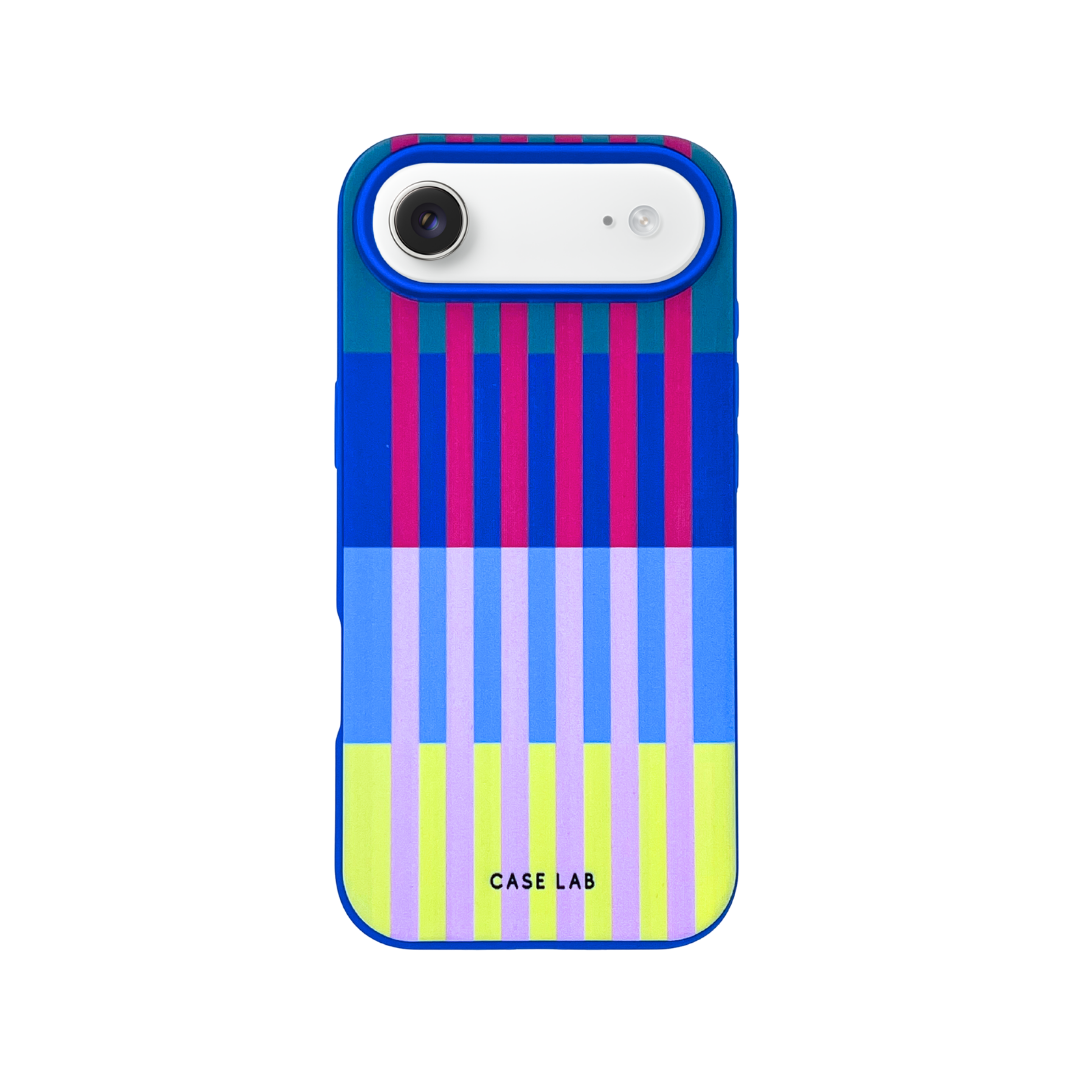 MARINE BLUE MULTI STRIPE PHONE CASE
