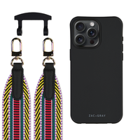 iPhone 17 Air MIDNIGHT BLACK CASE + PATTERNED STRAP