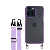 iPhone 16 LAVENDER TRANSPARENT CASE + STRAP