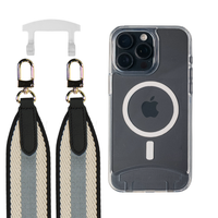 iPhone 16 Plus TRANSPARENT CASE + PATTERNED STRAP