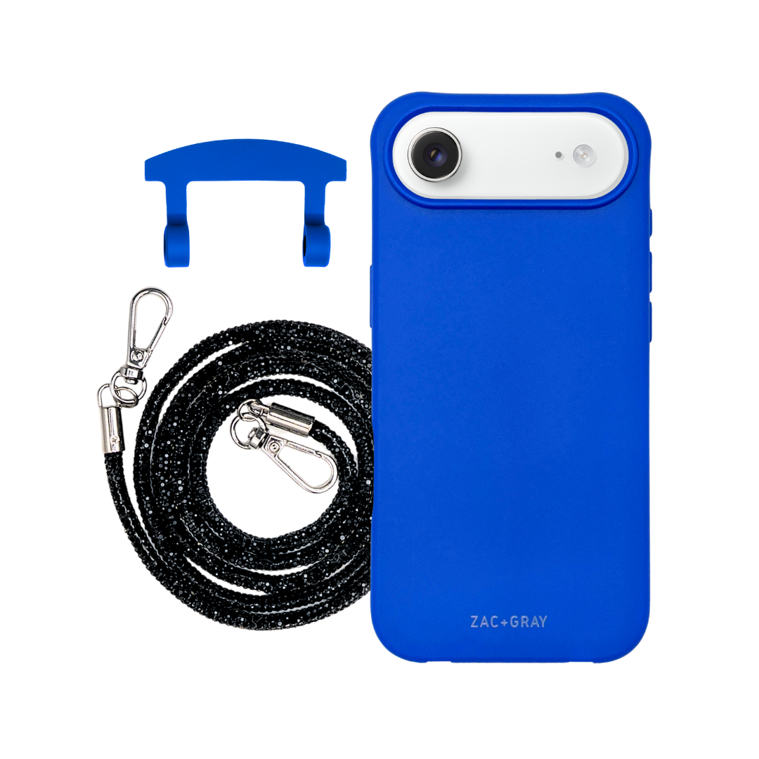 iPhone 17 Air COBALT BLUE CASE + CRYSTAL CORD