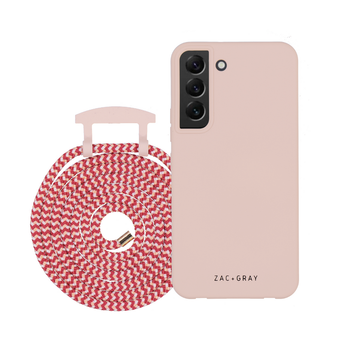 Samsung S22 Plus ROSÉ PINK CASE + POMEGRANATE CORD